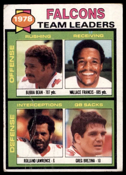 1979 Topps Atlanta Falcons #263 Bean Francis Lawrence Brezina Football Card NFL - Football Card Single