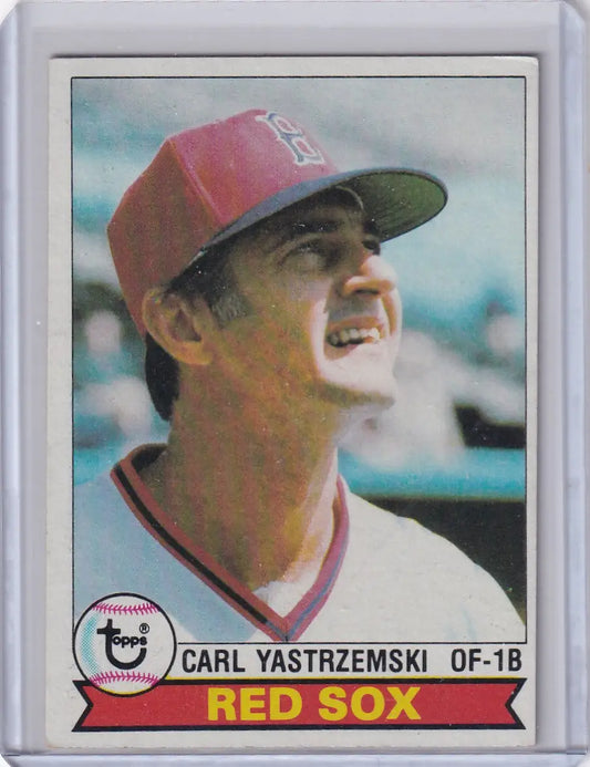 Baseball trading card of Carl Yastrzemski from 1979 Topps Baseball Boston Red Sox