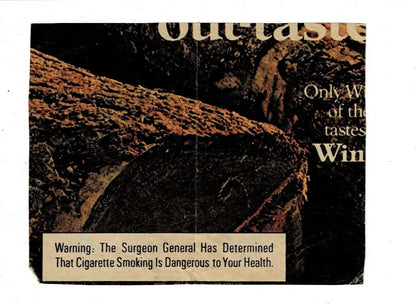 Vintage cigarette advertisement on 1979 Topps Billy Johnson Houston Chronicle football card