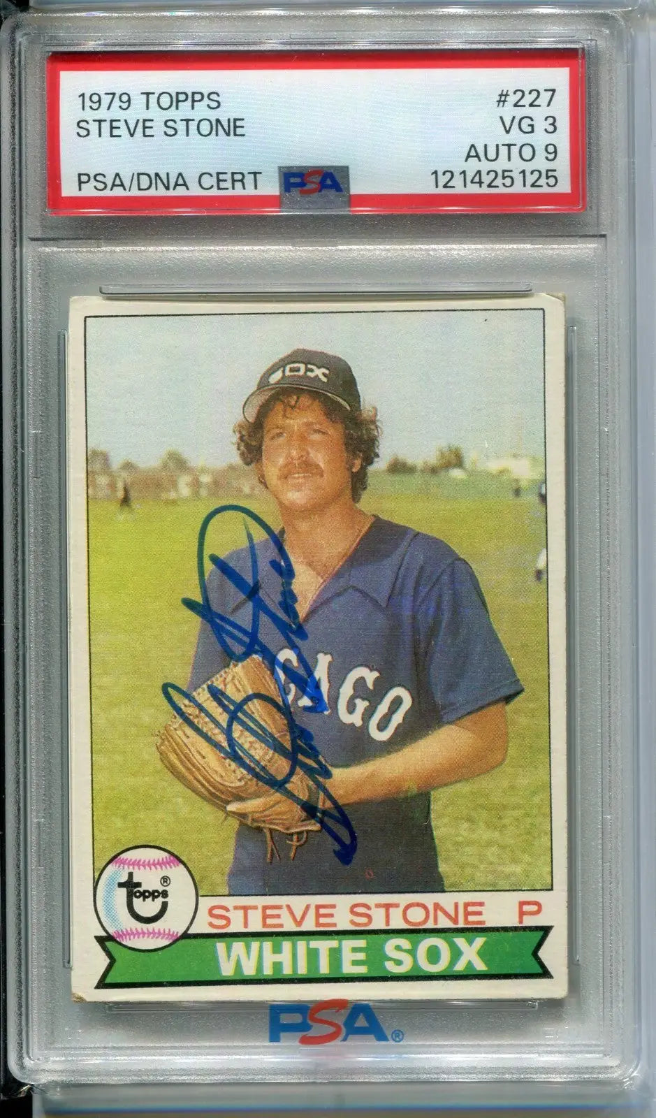 1979 Topps Steve Stone #227 Certified Authentic Auto PSA 3 DNA 9 Auto - Baseball Card Single