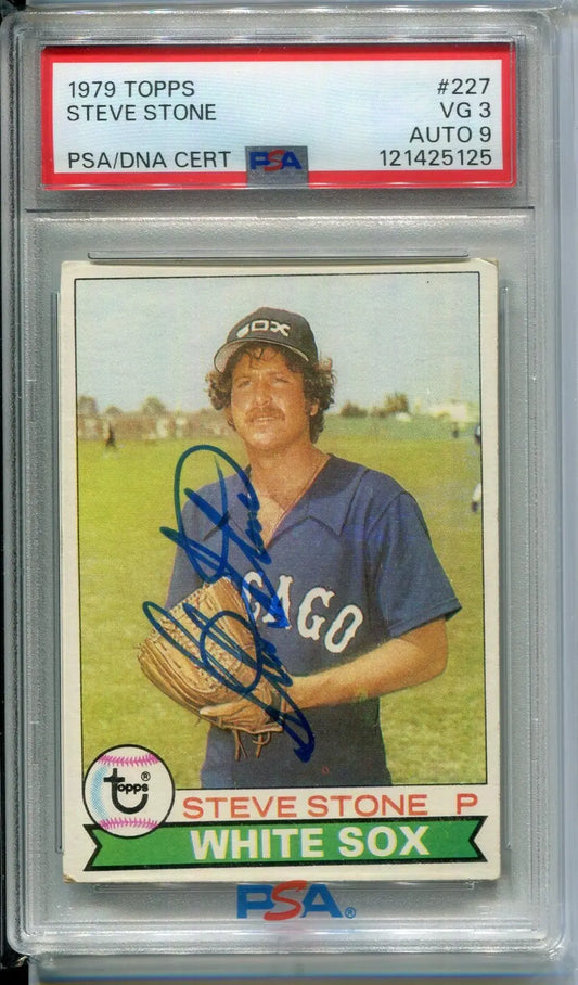 1979 Topps Steve Stone #227 Certified Authentic Auto PSA 3 DNA 9 Auto - Baseball Card Single