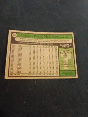 1979 Topps - Willie McCovey #215. SF Giants. EX+ - Baseball Card Single