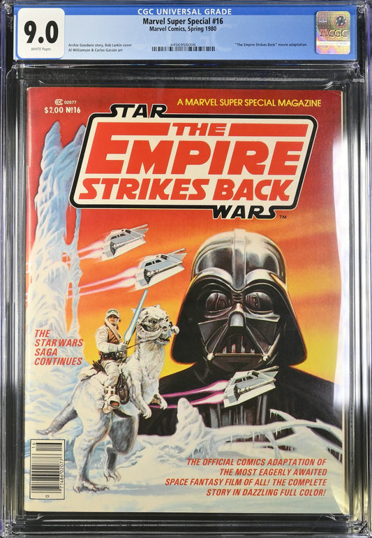 1980 Marvel Super Special #16 Star Wars Empire Strikes Back Graded CGC 9.0 - Comic Book