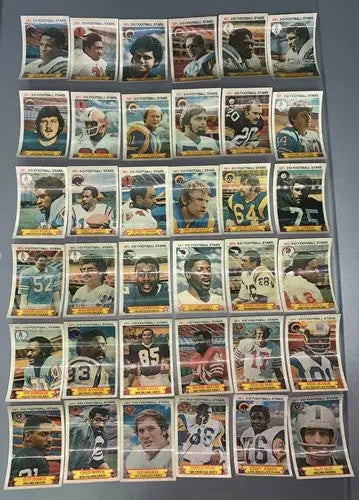 1980 Stop N Go 3-D NFL Football Stars Incomplete Partial Card Set 36/48 - Other