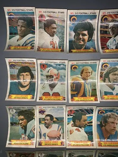 1980 Stop N Go 3-D NFL Football Stars Incomplete Partial Card Set 36/48 - Other