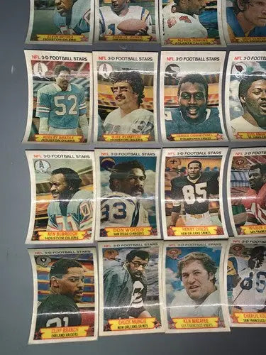 1980 Stop N Go 3-D NFL Football Stars Incomplete Partial Card Set 36/48 - Other