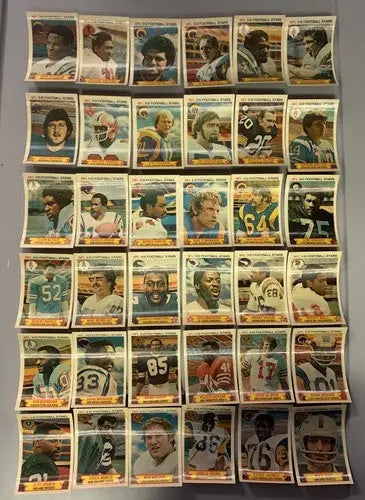 1980 Stop N Go 3-D NFL Football Stars Incomplete Partial Card Set 36/48 - Other
