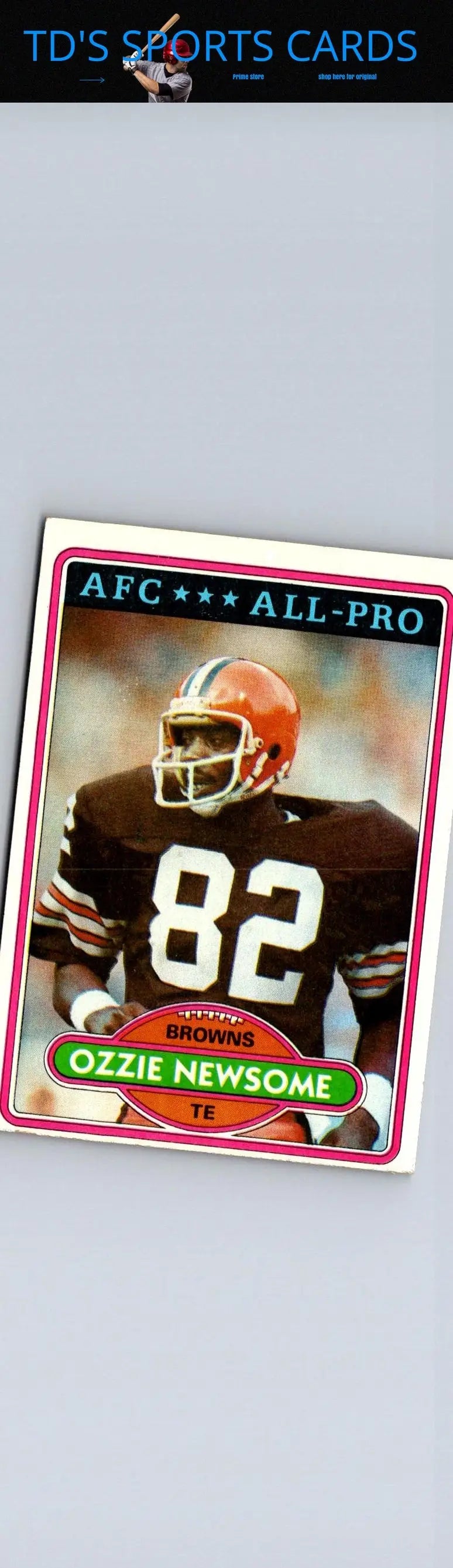 Ozzie Newsome football card from 1980 Topps #110 trading cards collection