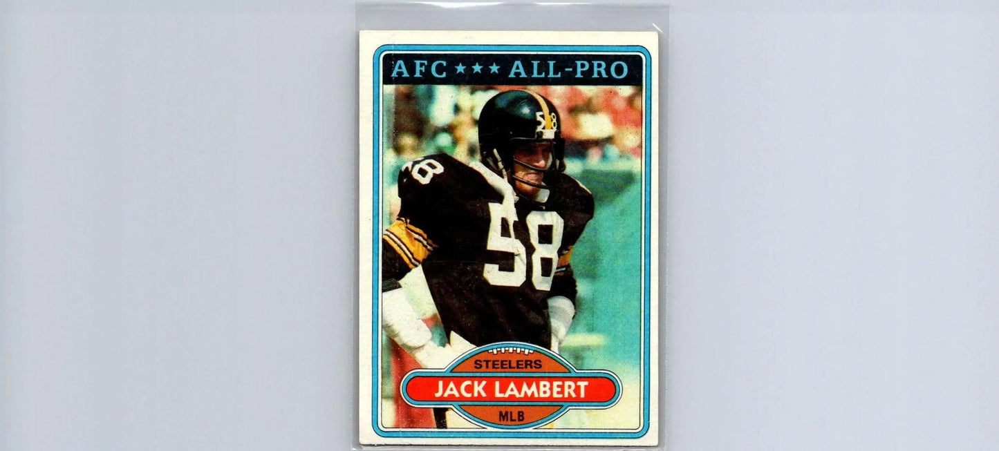 Jack Lambert trading card from the 1980 Topps #280 collection for baseball card fans
