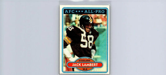 Jack Lambert trading card from the 1980 Topps #280 collection for baseball card fans