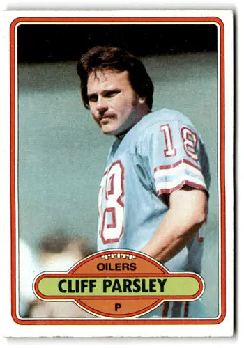 1980 Topps #343 Cliff Parsley EX Excellent Oilers ID:66830 - Football Card Single