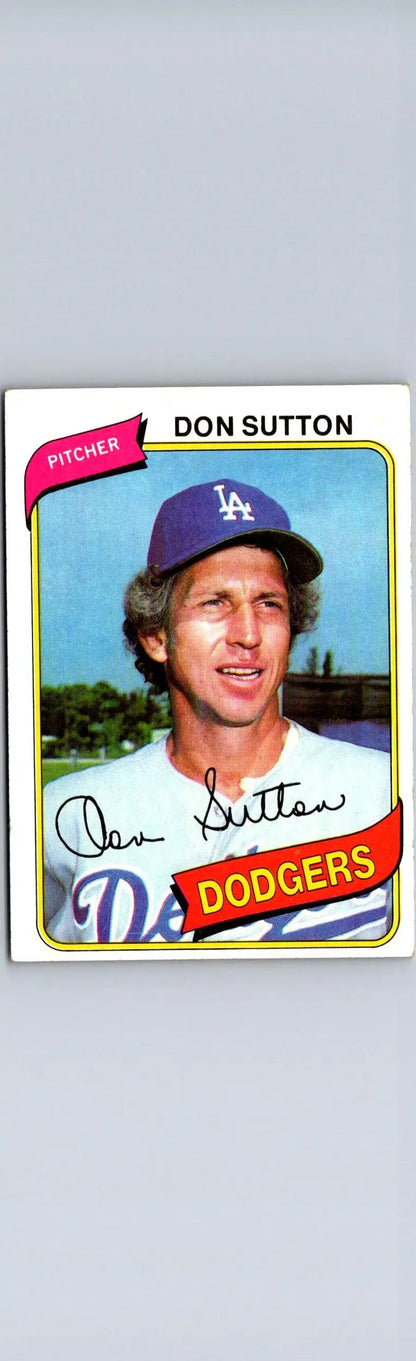 1980 Topps Don Sutton baseball card for collectors and fans of Don Sutton memorabilia