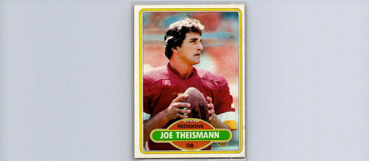 1980 Topps #475 Joe Theismann football card showcasing a classic trading card collectible