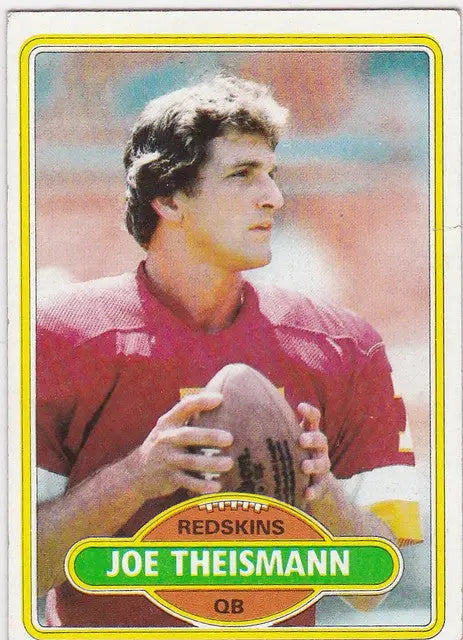 Football trading card of Joe Theismann Washington Redskins 1980 Topps #475