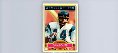 Dan Fouts 1980 Topps #520 football card for trading card collectors and fans