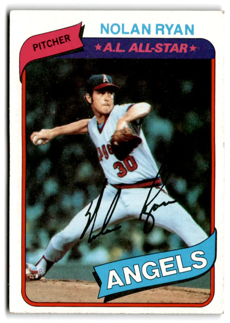 1980 Topps #580 Nolan Ryan EX/NM Angels ID:78018 - Baseball Card Single