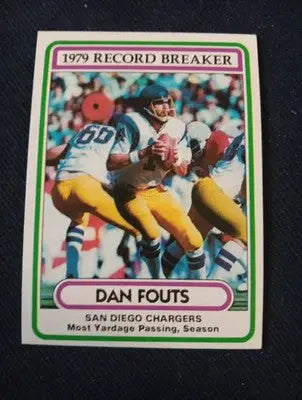 1980 Topps - ’79 Record Breaker Dan Fouts #3. Chargers. NRMT+ - Football Card Single