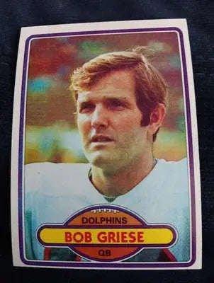 1980 Topps - Bob Griese #35. Miami Dolphins. EX-NRMT - Football Card Single