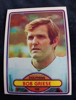 1980 Topps - Bob Griese #35. Miami Dolphins. EX-NRMT - Football Card Single