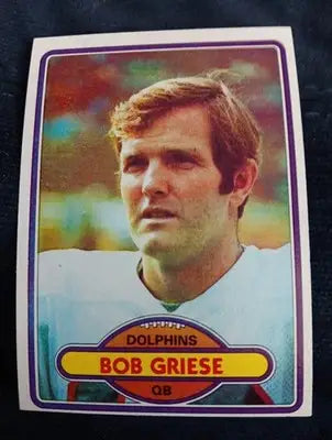 1980 Topps - Bob Griese #35. Miami Dolphins. EX-NRMT - Football Card Single