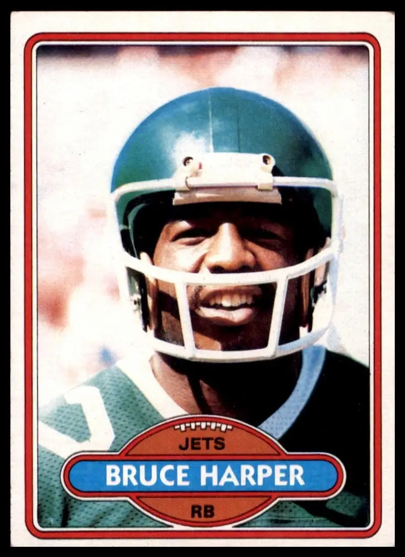 1980 Topps Bruce Harper #384 New York Jets Football Card NFL Sports