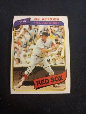 1980 Topps - Carl Yastrzemski #720. Red Sox. EX-NRMT - Baseball Card Single