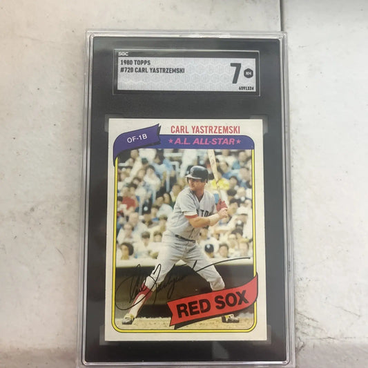 Graded 1980 Topps Carl Yastrzemski #720 baseball card in SGC 7 condition