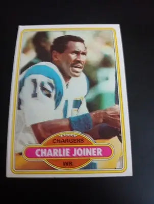 1980 Topps - Charlie Joiner #28. SD Chargers. EX - EX+ - Football Card Single