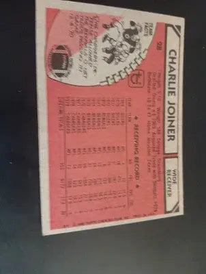 1980 Topps - Charlie Joiner #28. SD Chargers. EX - EX+ - Football Card Single