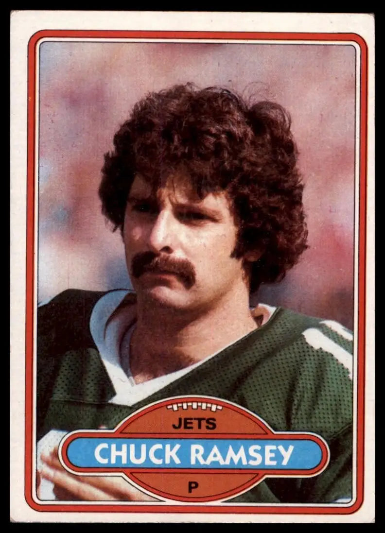 1980 Topps Chuck Ramsey #177 New York Jets Football Card NFL Sports