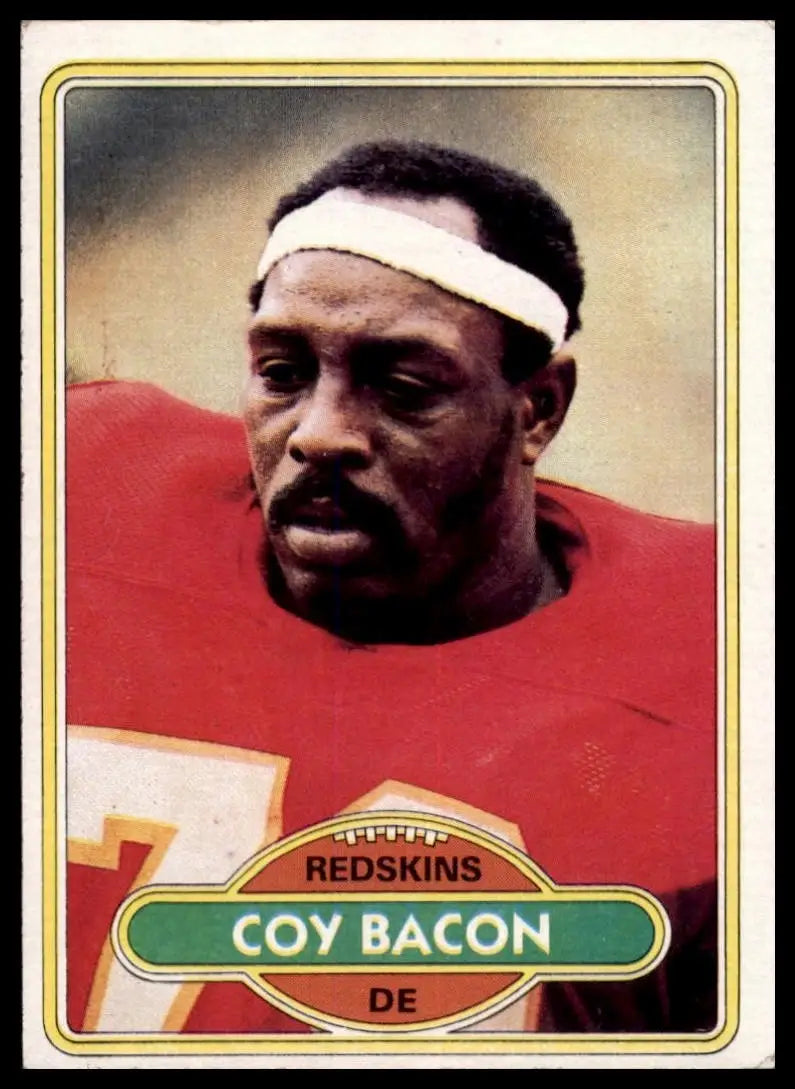 1980 Topps Coy Bacon #522 Washington Redskins Football Card NFL Sports - Football Card Single
