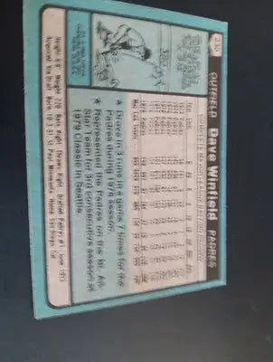 1980 Topps - Dave Winfield #230. Padres. NRMT+ - Baseball Card Single