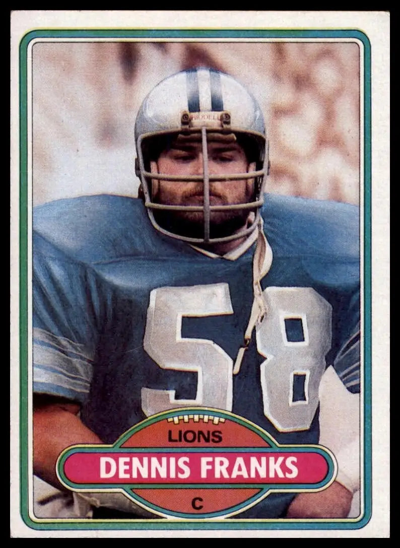 1980 Topps Dennis Franks #203 (RC) Detroit Lions Football Card NFL Sports