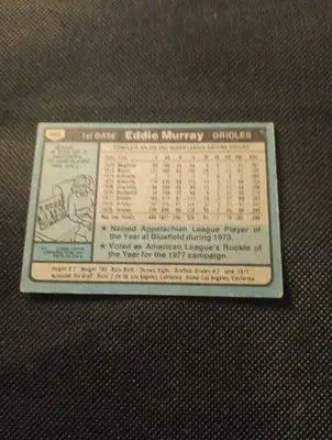 1980 Topps - Eddie Murray #160. Baltimore Orioles. VG+ - EX - Baseball Card Single