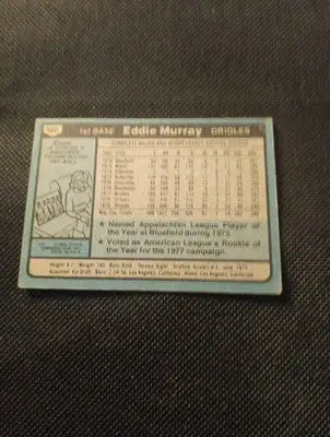 1980 Topps - Eddie Murray #160. Baltimore Orioles. VG+ - EX - Baseball Card Single