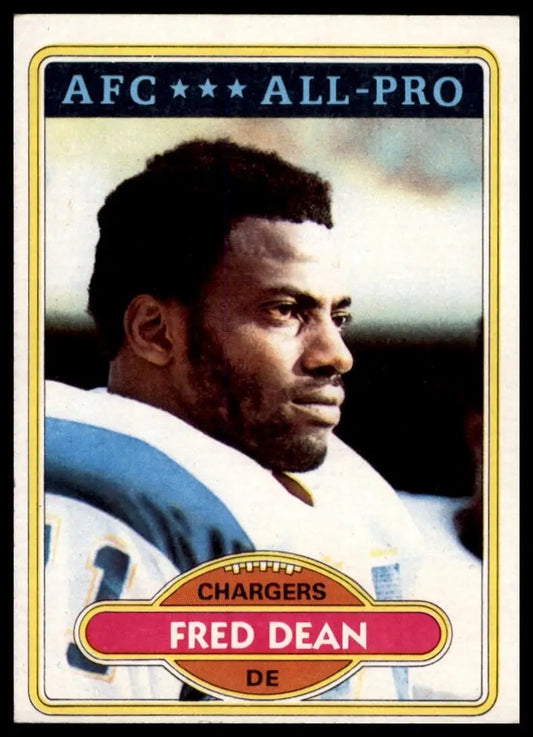 1980 Topps Fred Dean #392 San Diego Chargers Football Card NFL Sports - Football Card Single