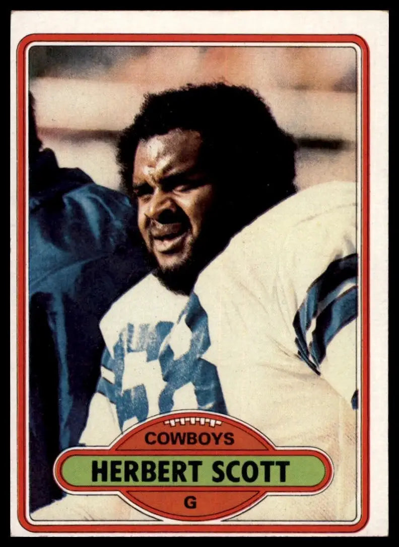 1980 Topps Herbert Scott #33 Dallas Cowboys Football Card NFL Sports - Football Card Single