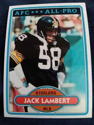 1980 Topps - Jack Lambert #280. Pittsburgh Steelers. EX-NRMT - Football Card Single