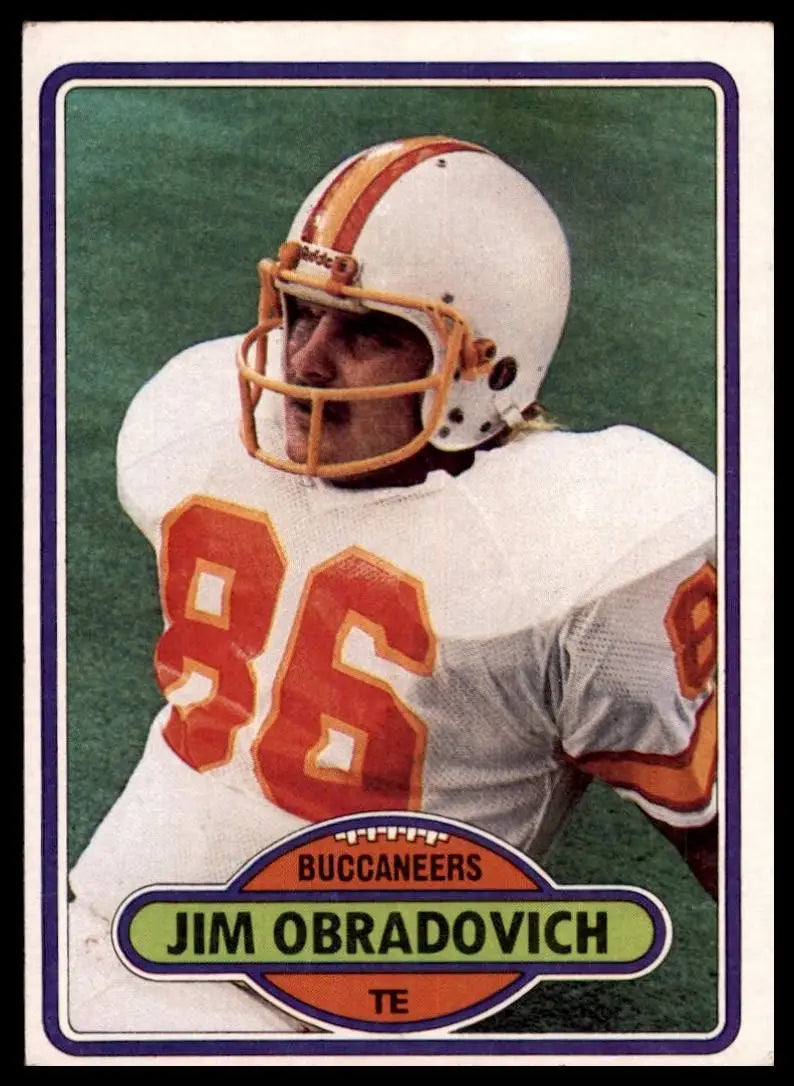 1980 Topps Jim Obradovich #437 Tampa Bay Buccaneers Football Card NFL Sports
