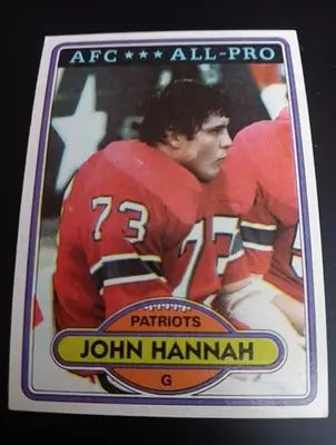 1980 Topps - John Hannah #230. NE Patriots. EX-NRMT - Football Card Single