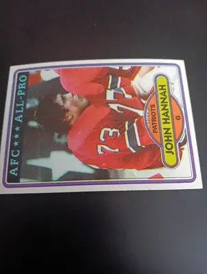 1980 Topps - John Hannah #230. NE Patriots. EX-NRMT - Football Card Single