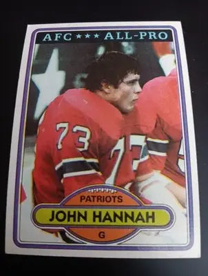 1980 Topps - John Hannah #230. NE Patriots. EX-NRMT - Football Card Single