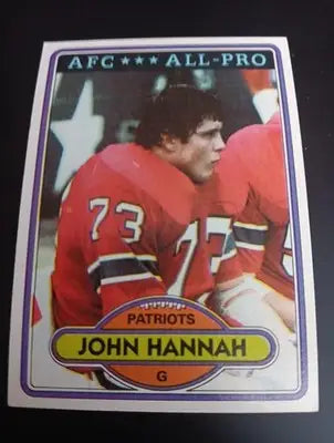 1980 Topps - John Hannah #230. NE Patriots. EX-NRMT - Football Card Single