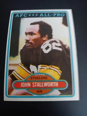 1980 Topps - John Stallworth #130. Pittsburgh Steelers. EX-NRMT - Football Card Single