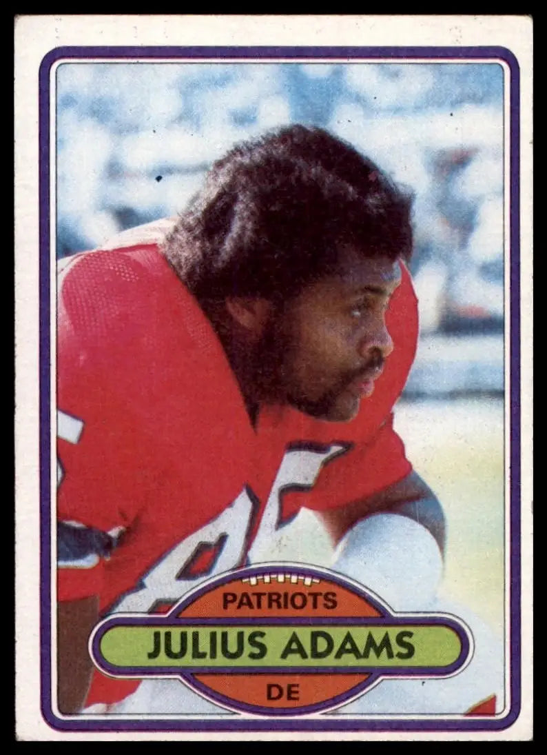 1980 Topps Julius Adams #352 New England Patriots Football Card NFL Sports - Football Card Single
