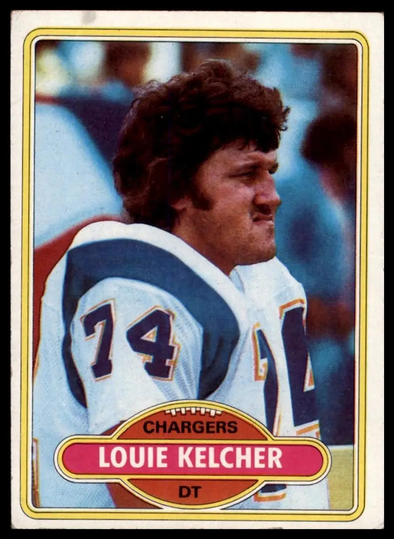 1980 Topps Louie Kelcher #412 San Diego Chargers Football Card NFL Sports