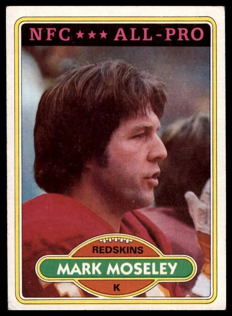 1980 Topps Mark Moseley #320 Washington Redskins Football Card NFL Sports - Football Card Single