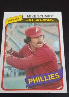 1980 Topps - Mike Schmidt #270. Philadelphia Phillies. EX-NRMT - Baseball Card Single