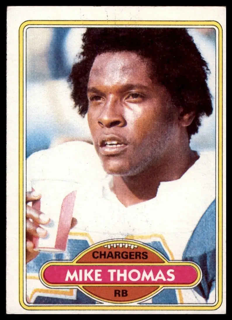 1980 Topps Mike Thomas #345 San Diego Chargers Football Card NFL Sports - Football Card Single