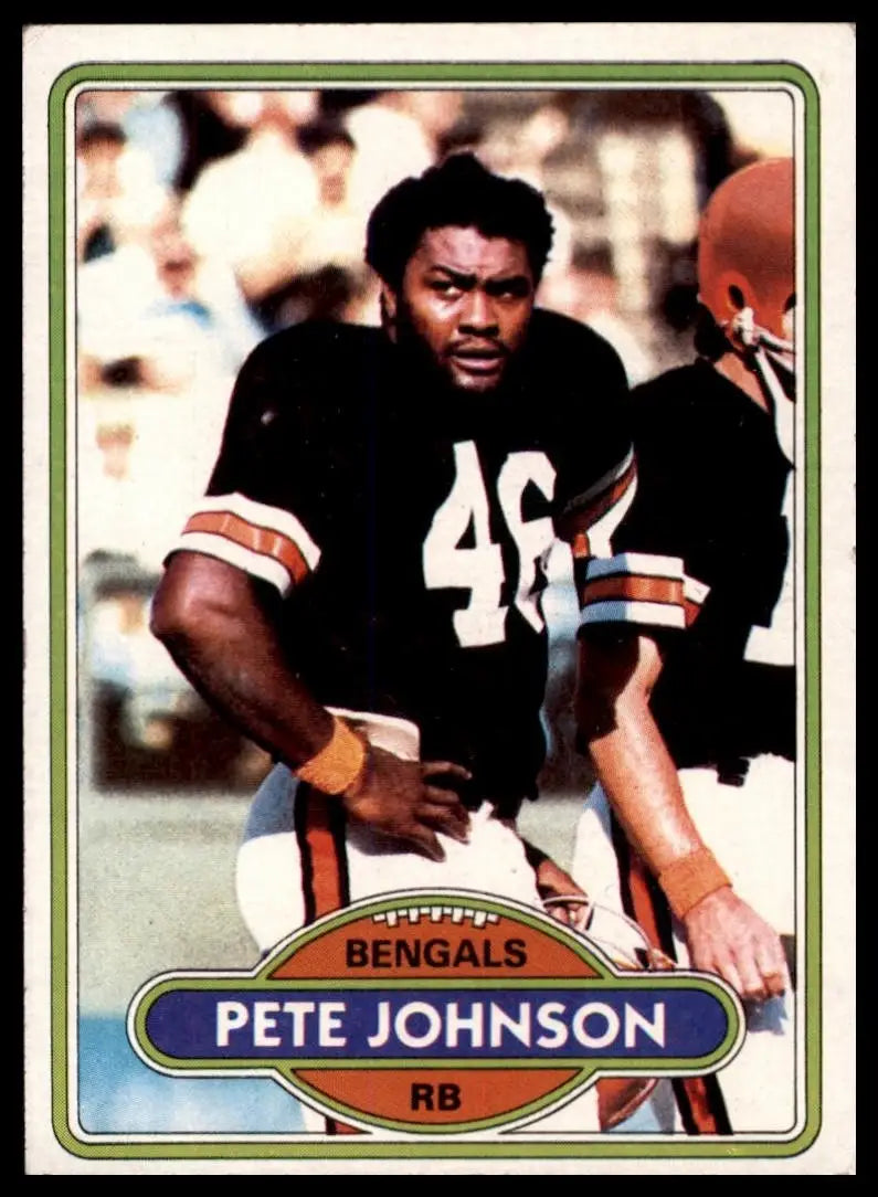 1980 Topps Pete Johnson #153 Cincinnati Bengals Football Card NFL Sports
